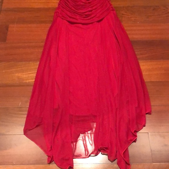 Trixxi 3 💞 Fashions Red Evening Wear Fits Med 34-36 Bust Hi-low Maxi Length - Picture 8 of 16